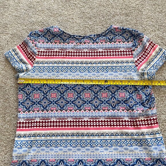 Pink & Blue Geometric Paisley Classic Cotton BabyTee M - Picture 6 of 6